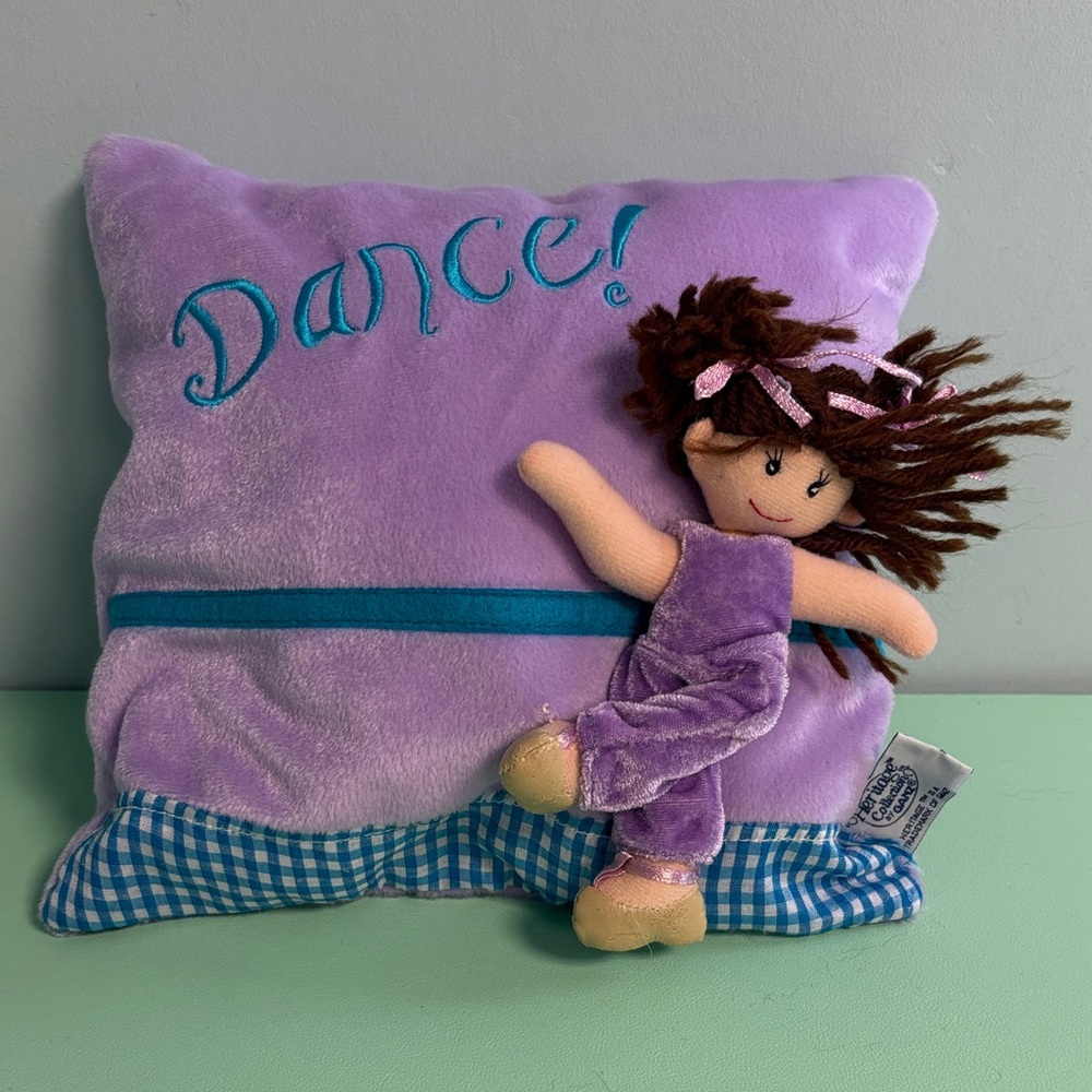 Heritage Collection by Ganz Purple Dance Pillow, Girl Decorative Pillow Plush